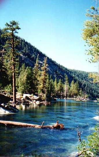 Spot where Patrick and me camped in 1995 were Mono Creek pours into Edison Lake