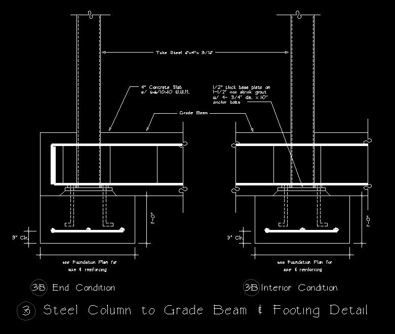 Steel Column to Grade Beam Detail