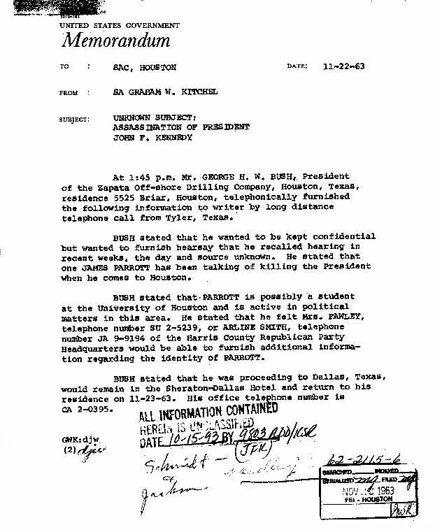 George Herbert Walker Bush was in Dallas on November 23, 1963