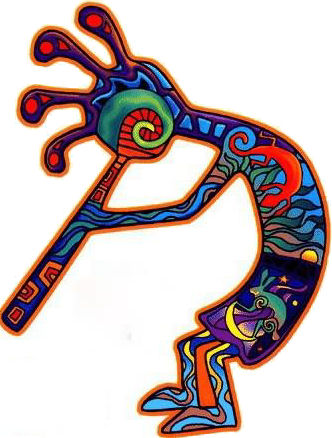 rainbow kokopelli