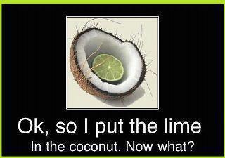 the lime is in the coconut - now what ?