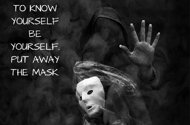 put away the mask