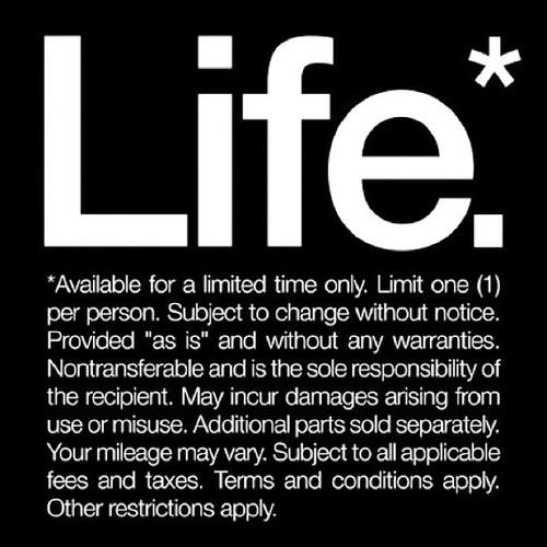 life - one per person