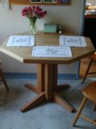 Octagonal oak kitchen table