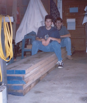 rough oak plank from which the stairs were made